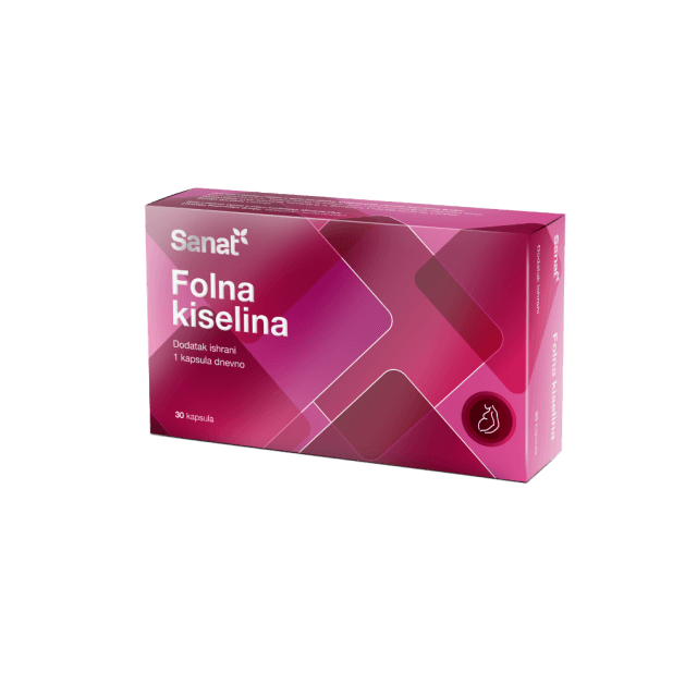 SANAT FOLNA KISELINA, 30 kapsula