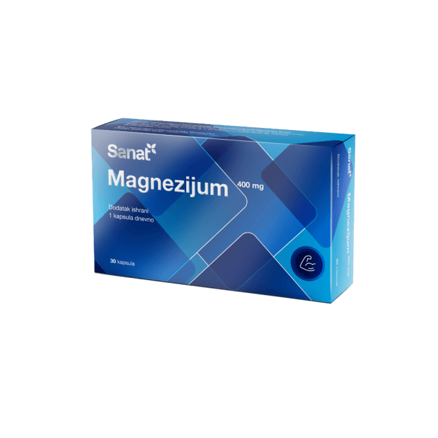 SANAT MAGNEZIJUM 400 mg, 30 kapsula