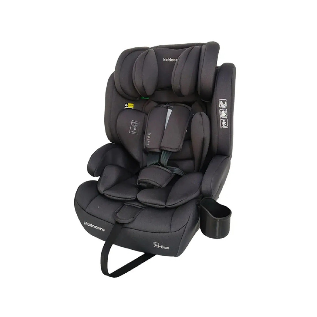 KiddoCare Auto sedište i-Ride, 76-150 cm, Sivo