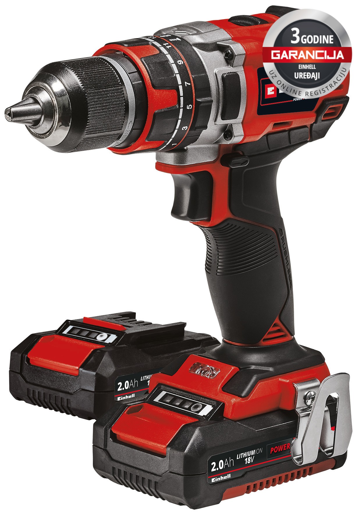 EINHELL Akumatorska bušilica Set TE-CD 18/50 Li-i BL (2x2.0Ah)