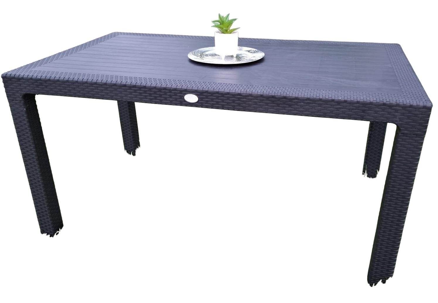 Capissi Baštenski sto bez stakla, 90x150cm, Crni