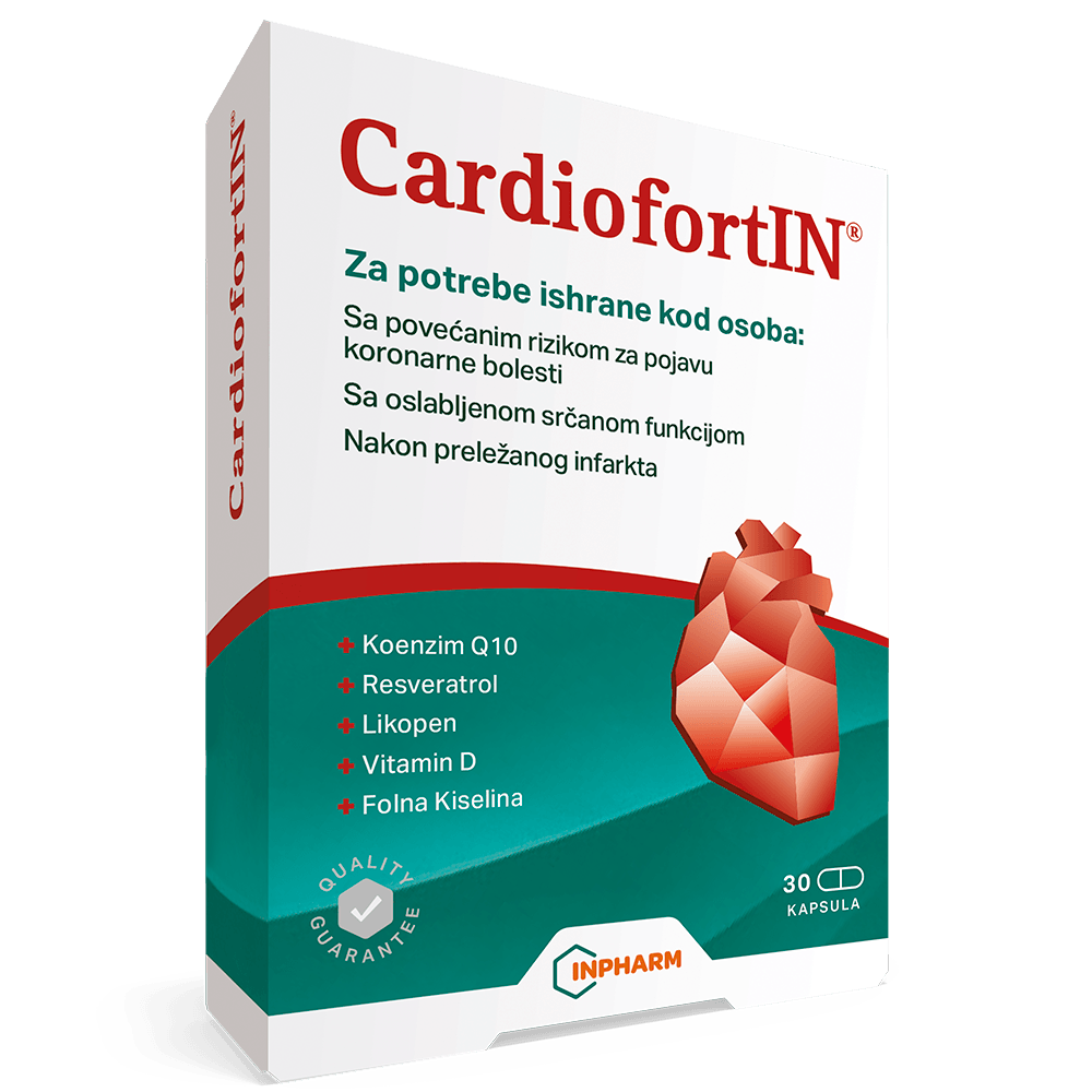 Inpharm CardiofortIN, Za srce, 30 kapsula