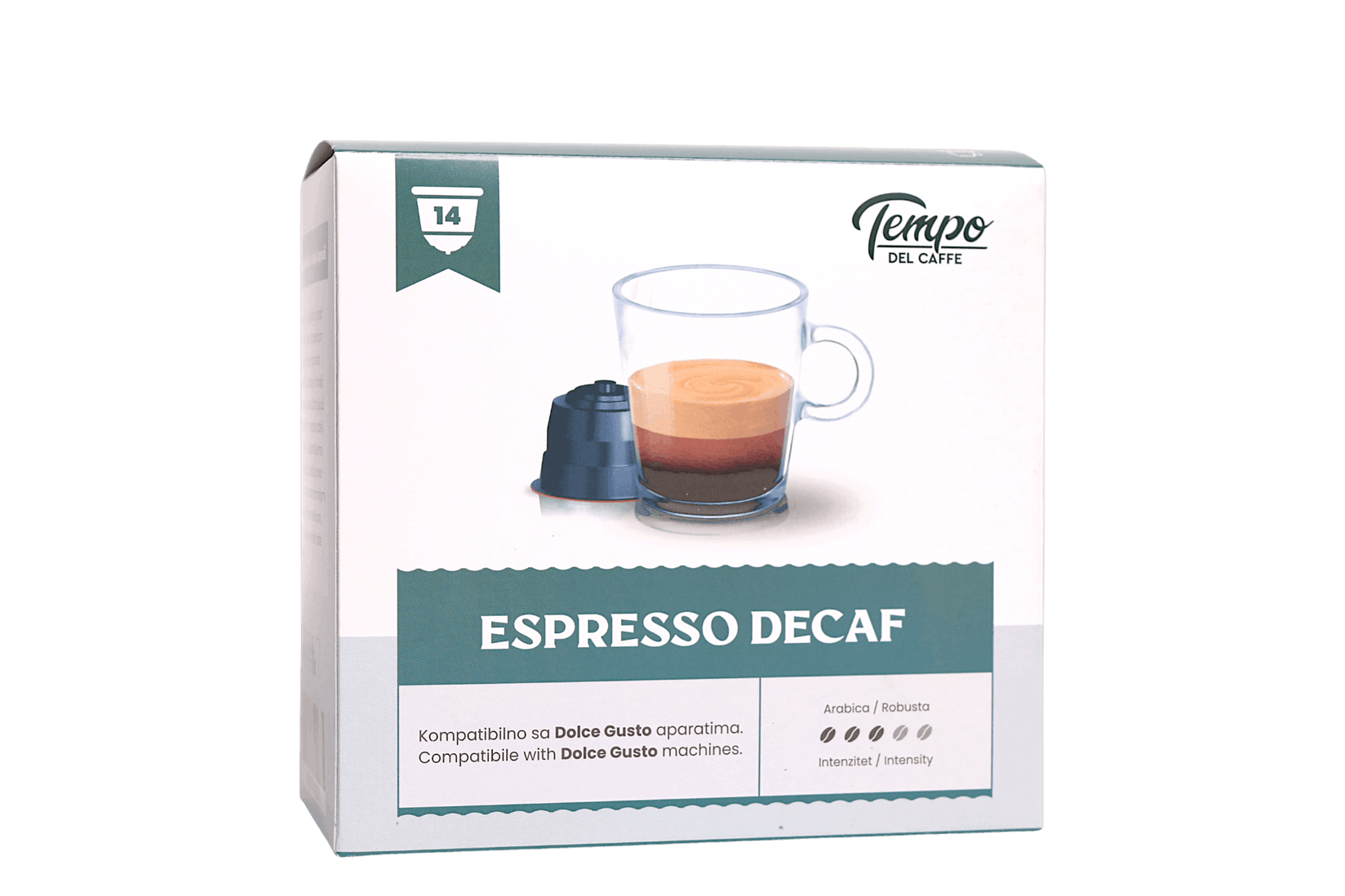 TEMPO DEL CAFFE Kapsule za Dolce Gusto Espresso Decaf, 14 kapsula