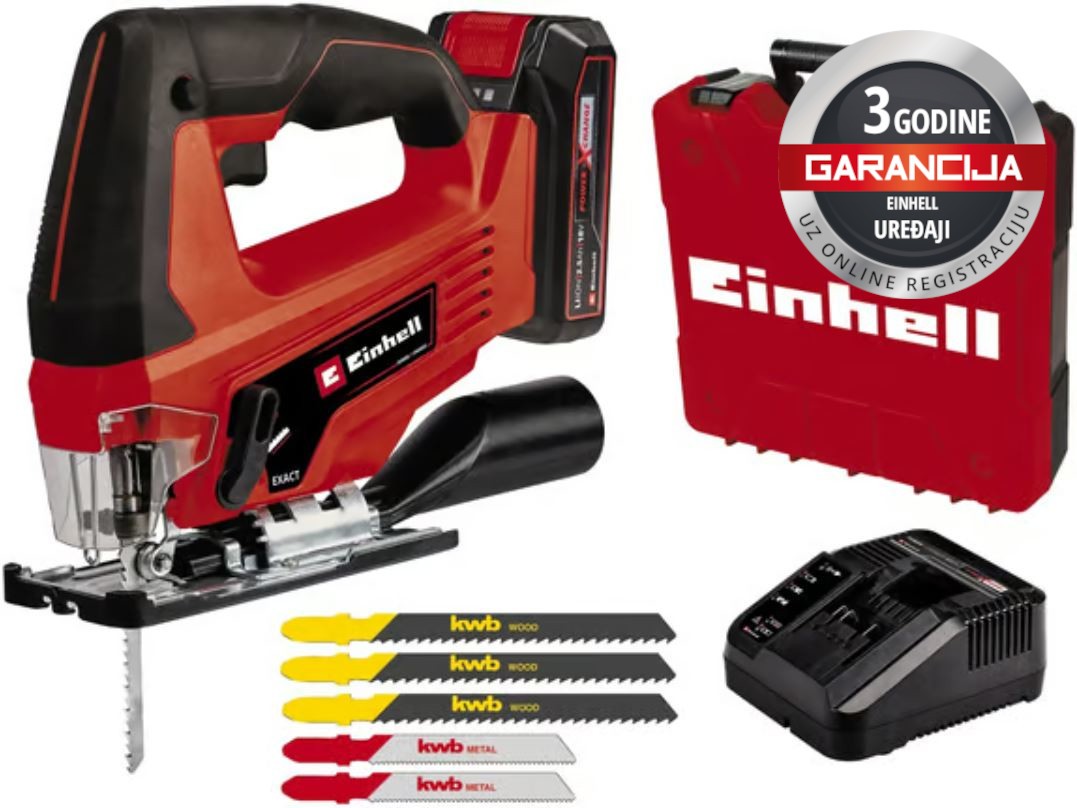 EINHELL TC-JS 18 Li Akumulatorska ubodna testera  Li (1x2,5 Ah)