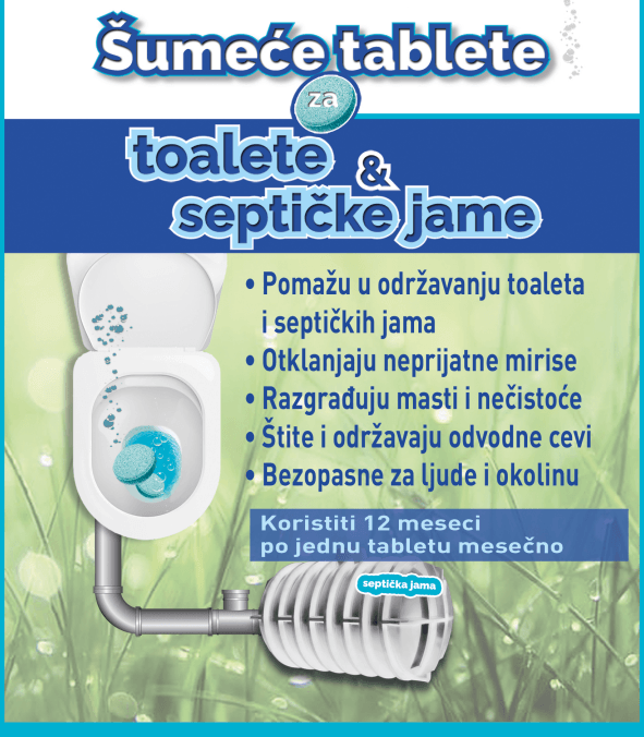 Custom Bio Set Šumećih tableta za septičke jame Fizzi, 3 komada, Plave