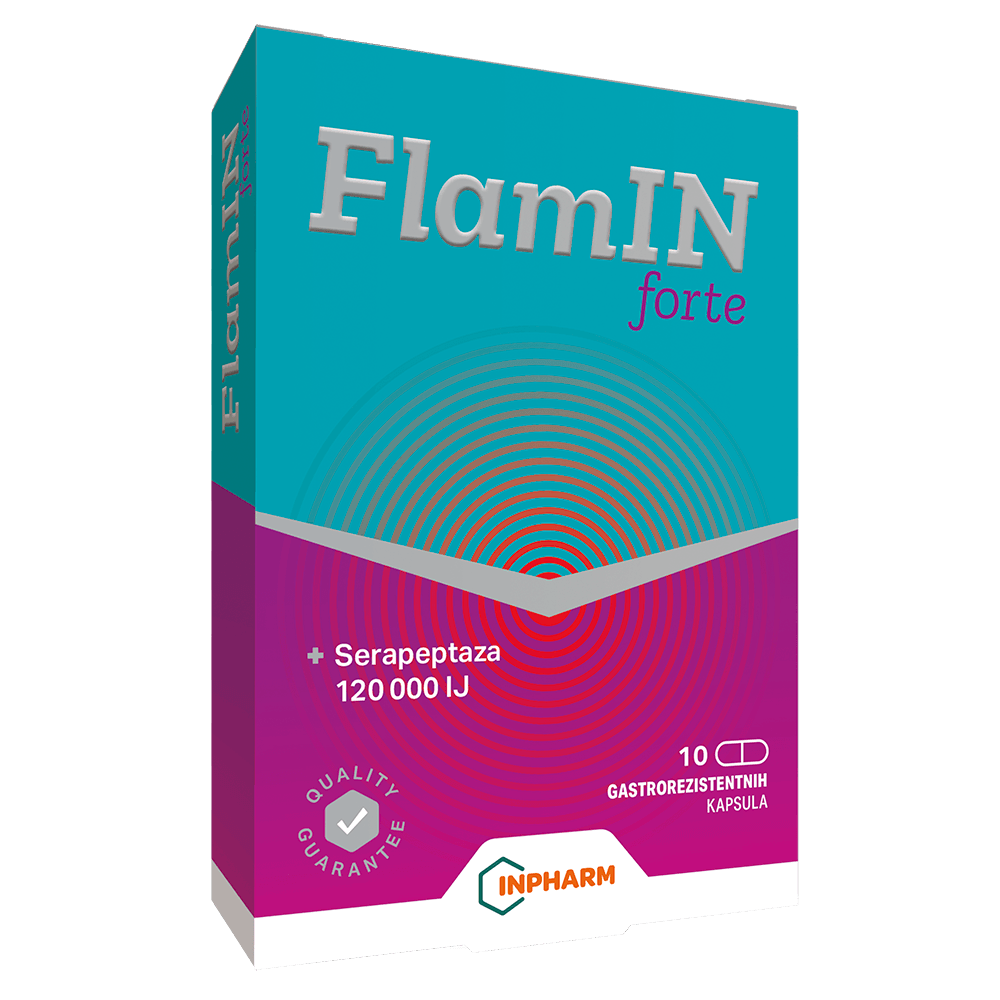 Inpharm FlamIN Forte, Za upalu-otok-bol, 10 kapsula