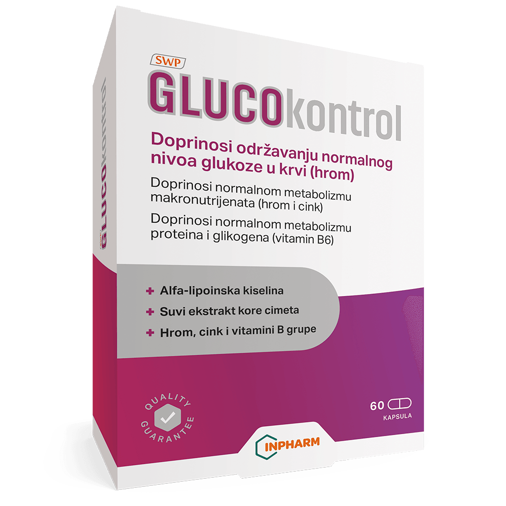 Inpharm Glucokontrol, Za normalan nivo glukoze, 60 kapsula