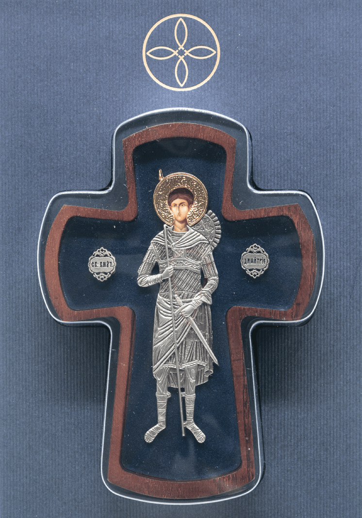 Ikona krst Sveti Dimitrije, 93x150x22mm