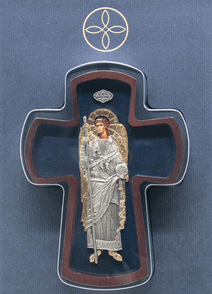 Ikona krst Sveti Arhangel Gavrilo, 93x150x22mm