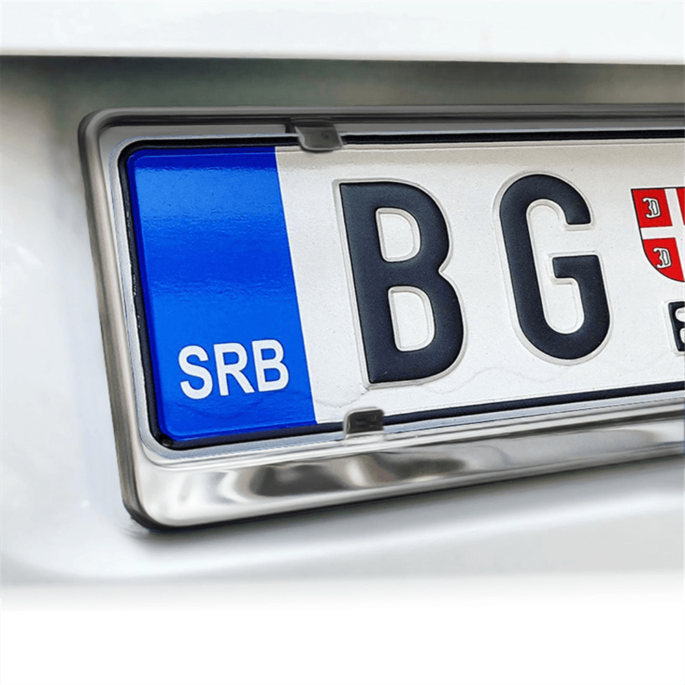 TEHNOMERKUR Inox okvir za registarske tablice, 520x110 mm, Srebrne boje