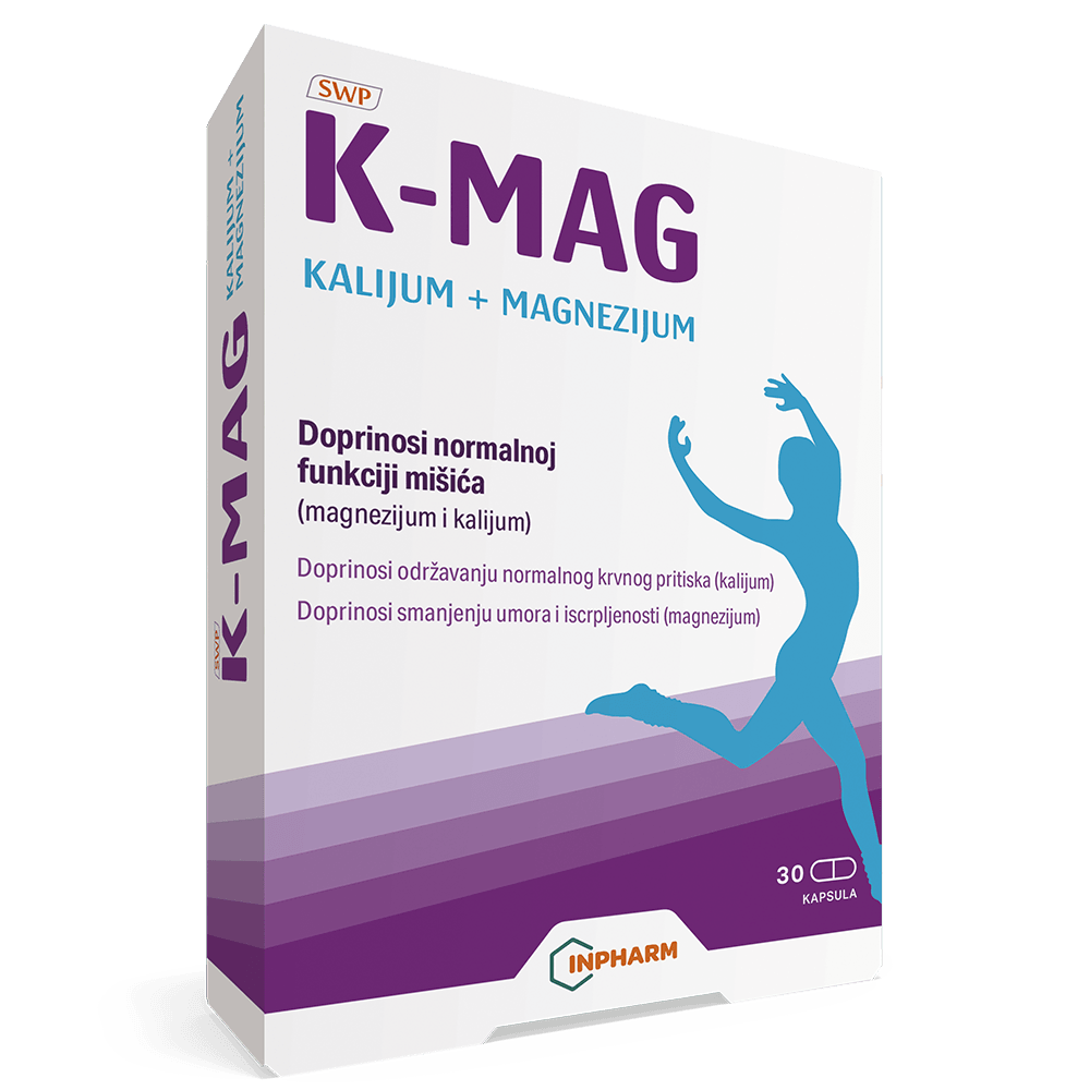 Inpharm K-MAG kalijum i magnezijum, 30 kapsula