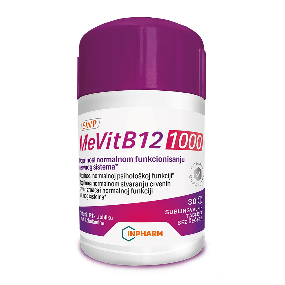 Inpharm MeVit B12 1000 vitamin B12, 30 tableta