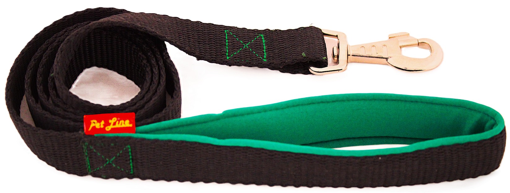 Pet Line Povodac za pse, 25mm, 120cm, Crno-zeleni