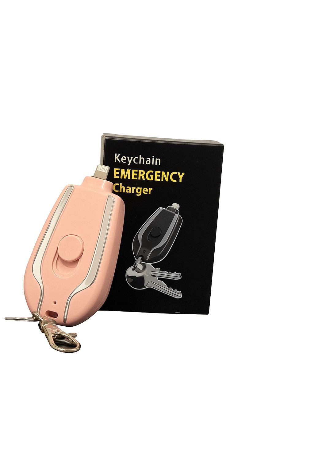 2S Emergency privezak punjač, Hitni, Prenosivi, Lightning, Roze