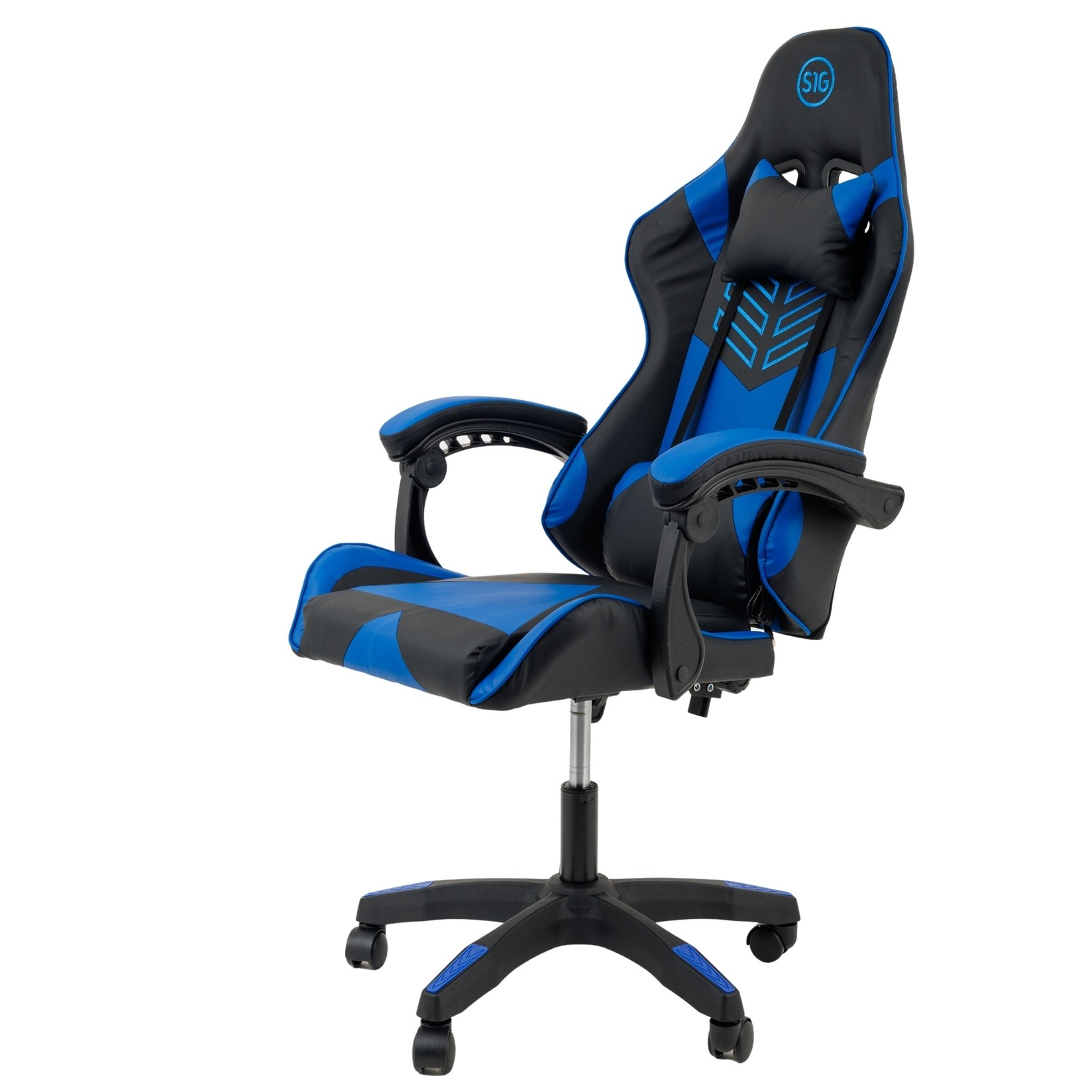 S1G Gejmerska stolica + USB masažer, Plava