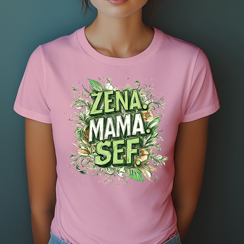 Camiseta Majica sa štampanim printom Cam 887, Ženska, Roze