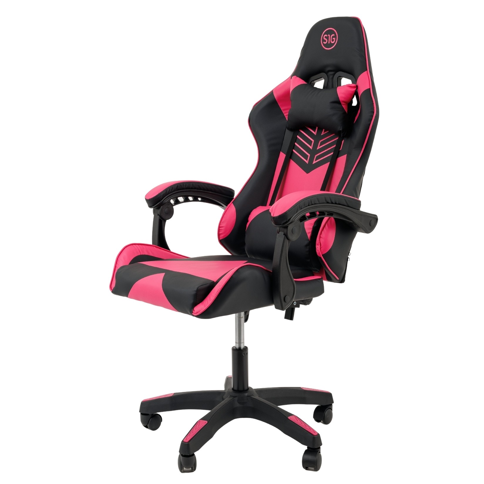 S1G Gejmerska stolica + USB masažer, Roze