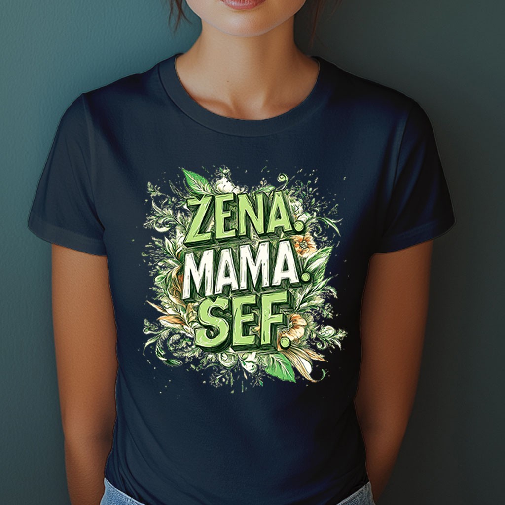 Camiseta Majica sa štampanim printom Cam 887, Ženska, Teget