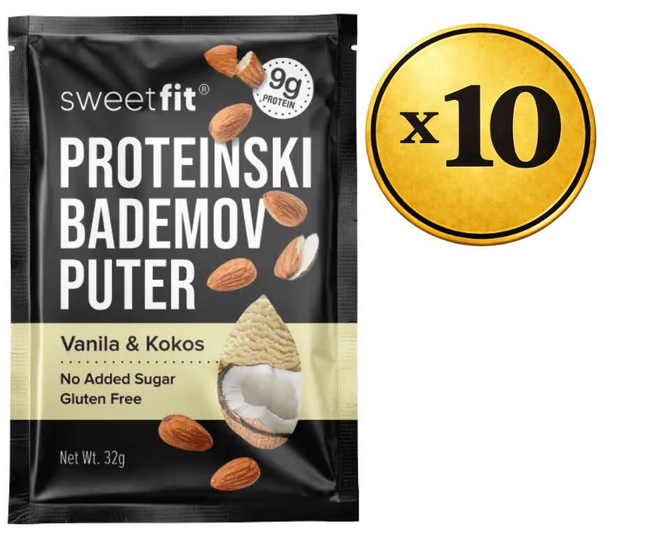 SweetFit Proteinski puter namaz, Vanila i kokos, 10 komada