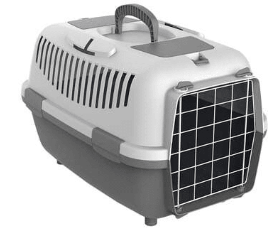 PETMAX Transporter LUX 3 sa metalnim vratima sivi