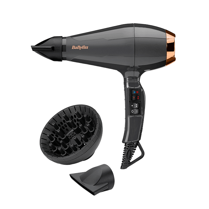 Babyliss 6719DE Fen sa difuzorom, Ionic, 2200 W, Sivi