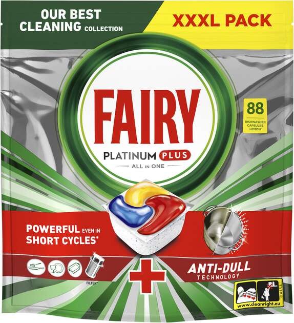 Fairy Tablete za pranje sudova ADW Platinum+, 88 Komada