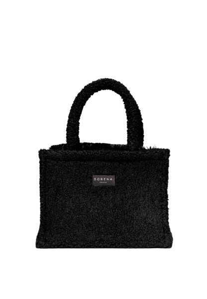 Sorena Handmade Ženska srednja tote torba Teddy, Crna