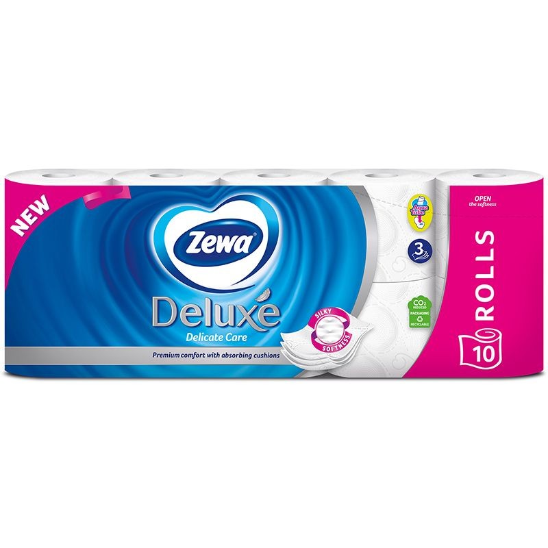 Zewa Toalet papir Delux Pure White, Troslojni, 10 Komada