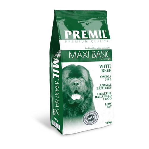 PREMIL Granule za normalno aktivne i gojazne pse Maxi Basic 18/9 15kg