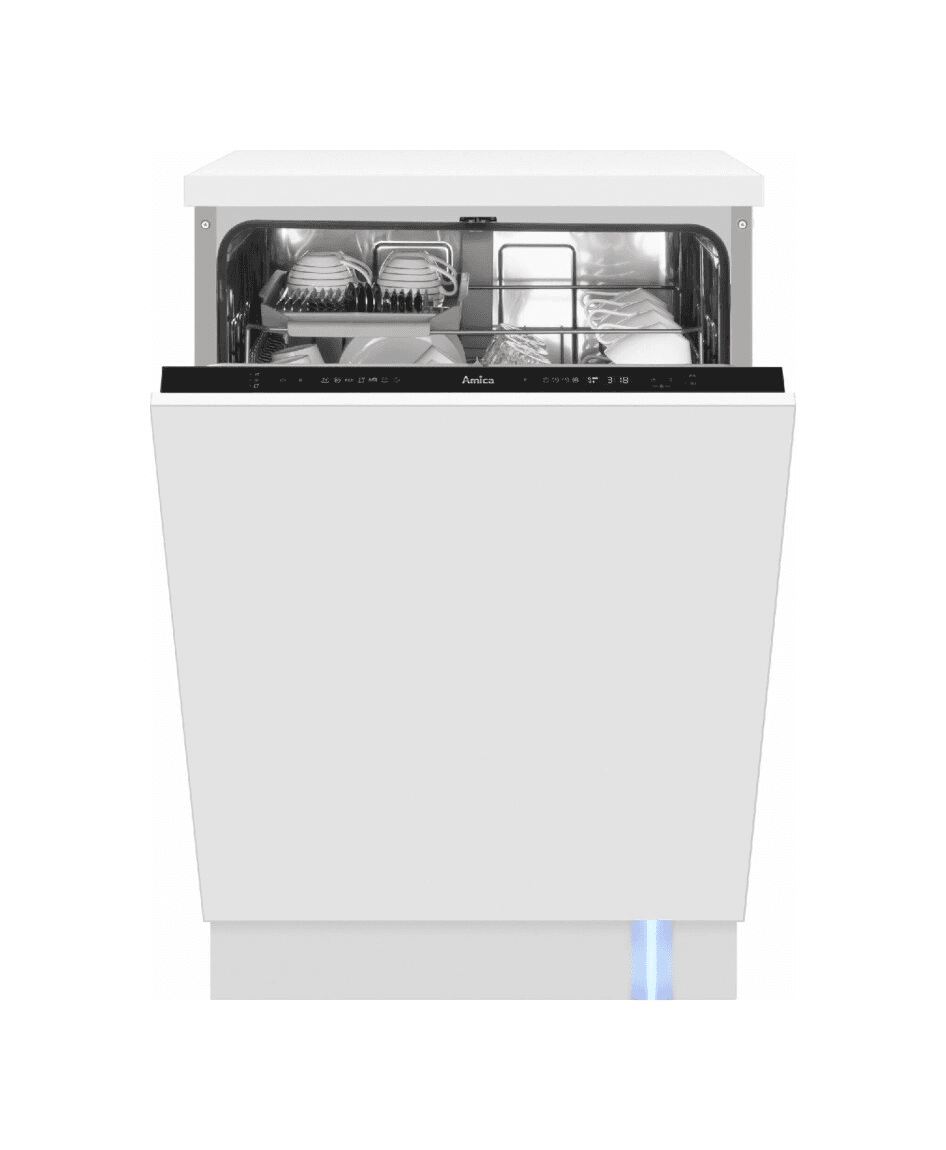 Amica DIM62D7TBOQH Ugradna mašina za pranje sudova, 14 kompleta, 85 kWh, 10 l, Bela