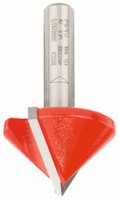 BOSCH Glodala za V-kanale 2608629370 8 mm D 31.8 mm L 19 mm G 51 mm 90° srebrna