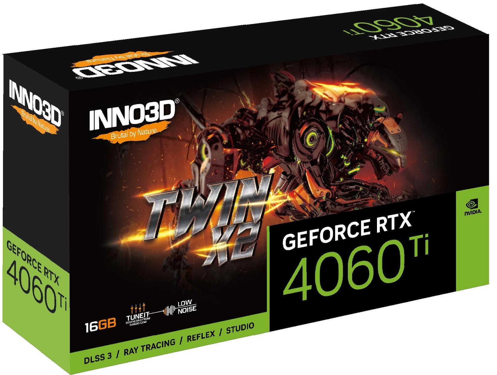 Selected image for INNO3D GeForce RTX 4060Ti (N406T2-16D6-178055N) Grafička kartica,16GB, GDDR6, 128bit