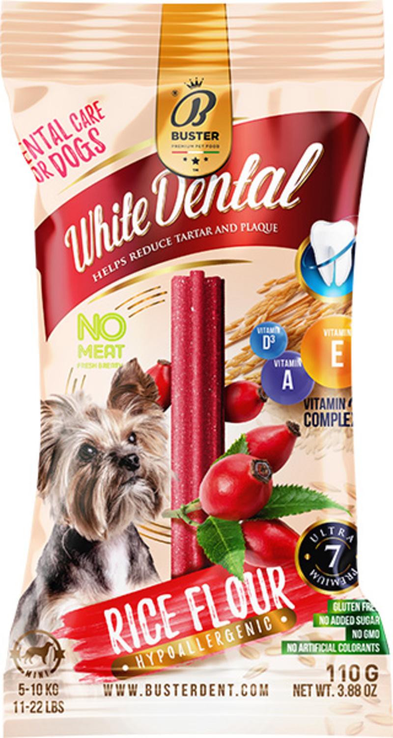 WHITE DENTAL Poslastica za pse Dental Stick rice 110g