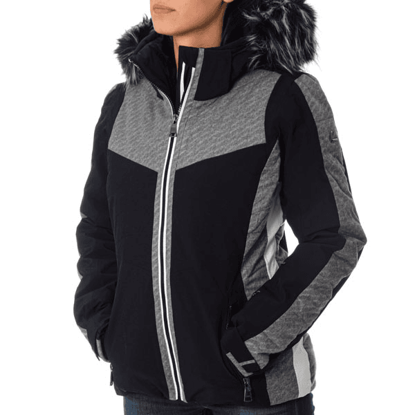 LUHTA Ženska jakna za skijanje Lammasoavi sivo-crna