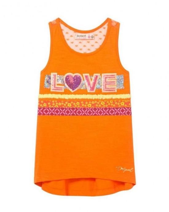 DESIGUAL Majica za devojčice narandžasta