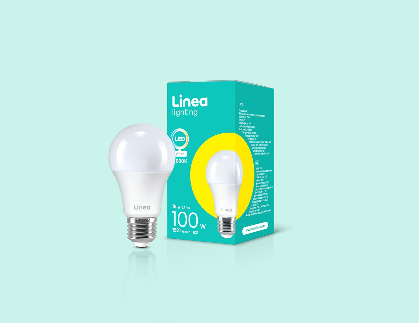 Selected image for LINEA LED sijalica 15W(100W) A60 1521Lm E27 4000K