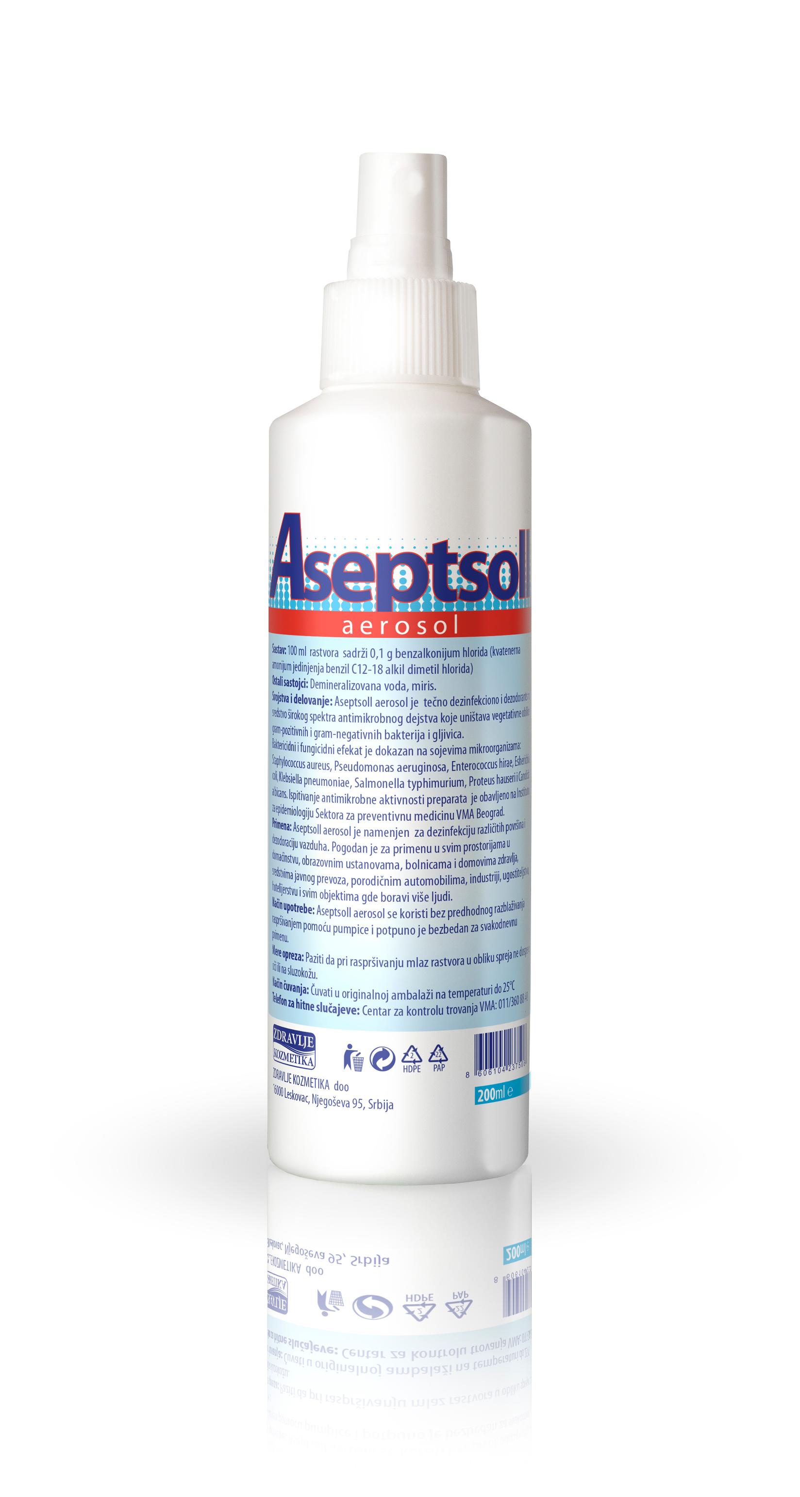 ZDRAVLJE KOZMETIKA Aseptsoll aerosol, 200 ml