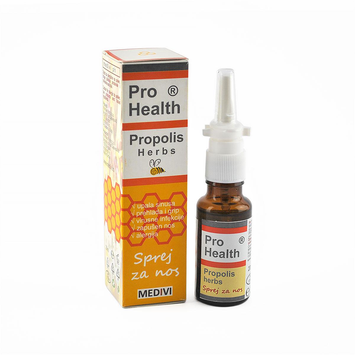 MEDIVI Propolis Herbs sprej za nos Pro Health 20ml