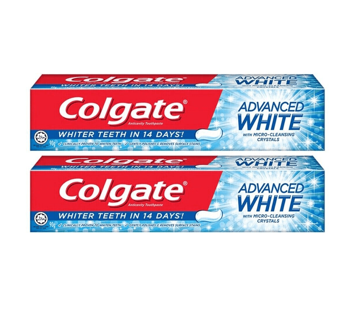 Colgate Triple Action Xtra White Kaladont, 2 x 75 g