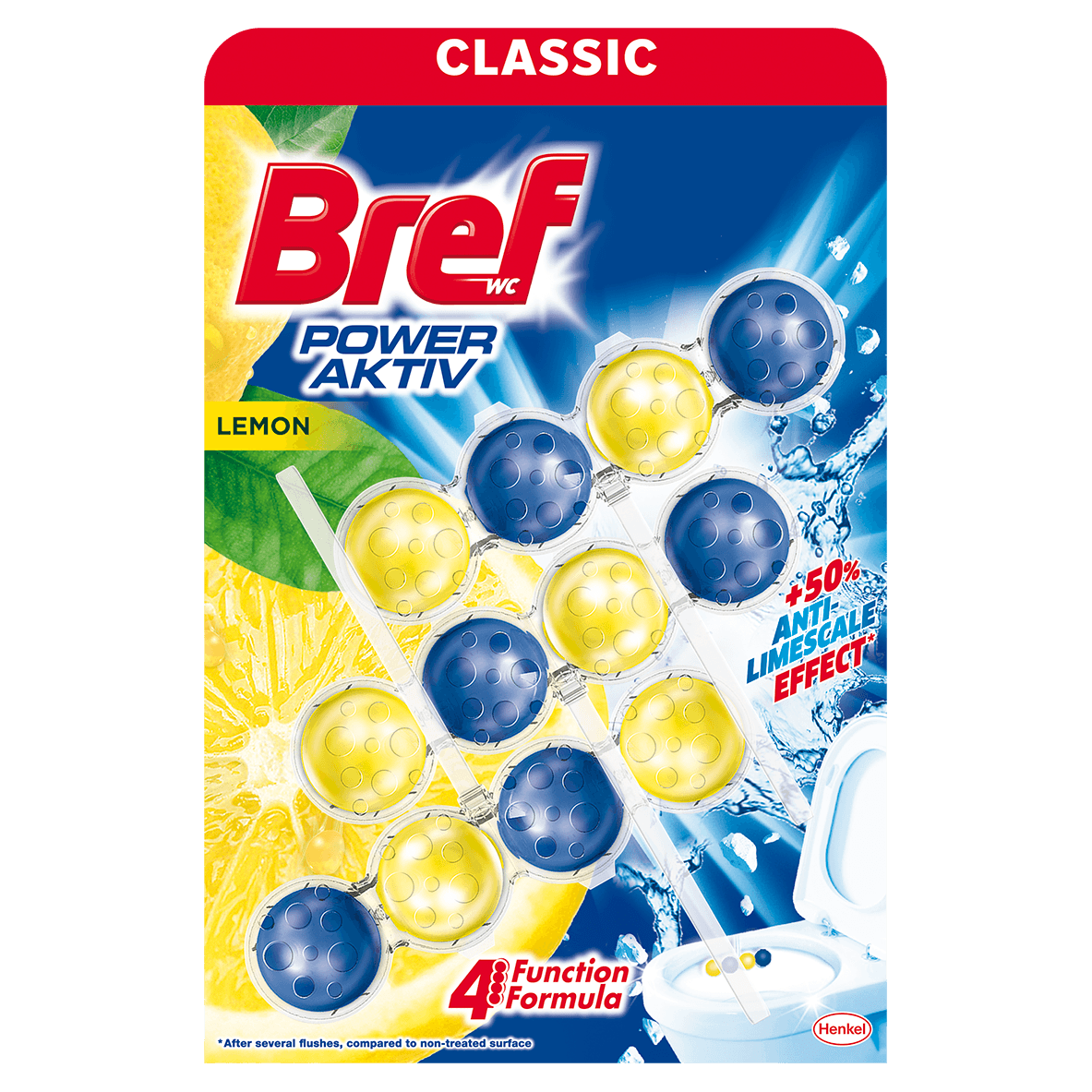 Selected image for BREF Power Aktiv Lemon, WC osveživač, 3x50 g