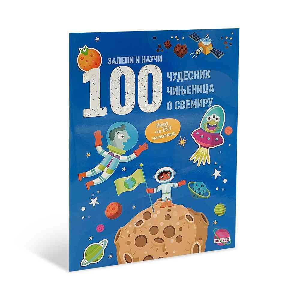 Knjiga sa nalepnicama Zalepi i nauči: 100 Neverovatnih činjenica o svemiru
