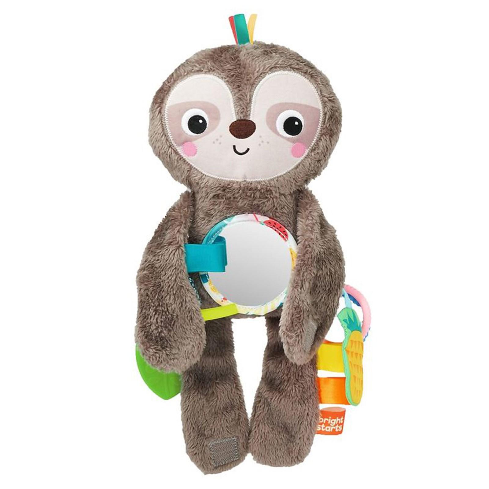 Slike KIDS II Bright Stars Plišana igračka Travel Buddy Slingin Sloth braon