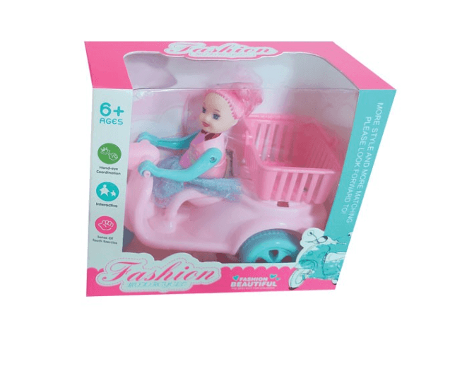 Lutka na motoru Fashion roze