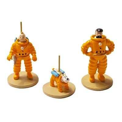 Moulinsart Figura - Tintin, Haddock and Snowy, Cosmonaut