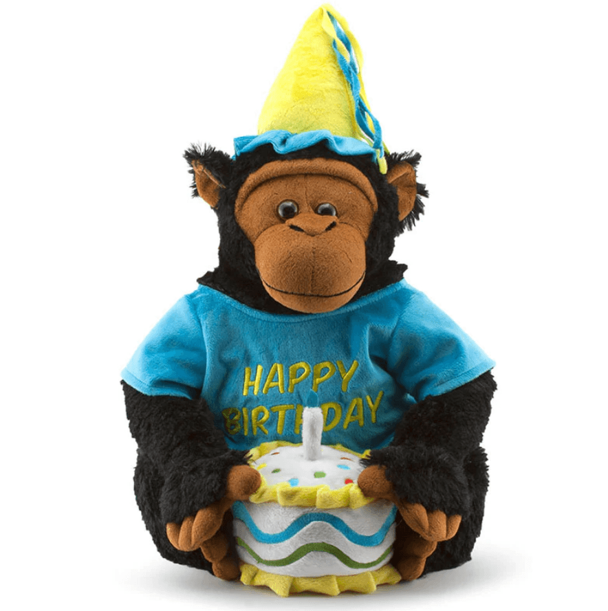 Plišani majmun  "Srećan Rođendan" 50cm crni
