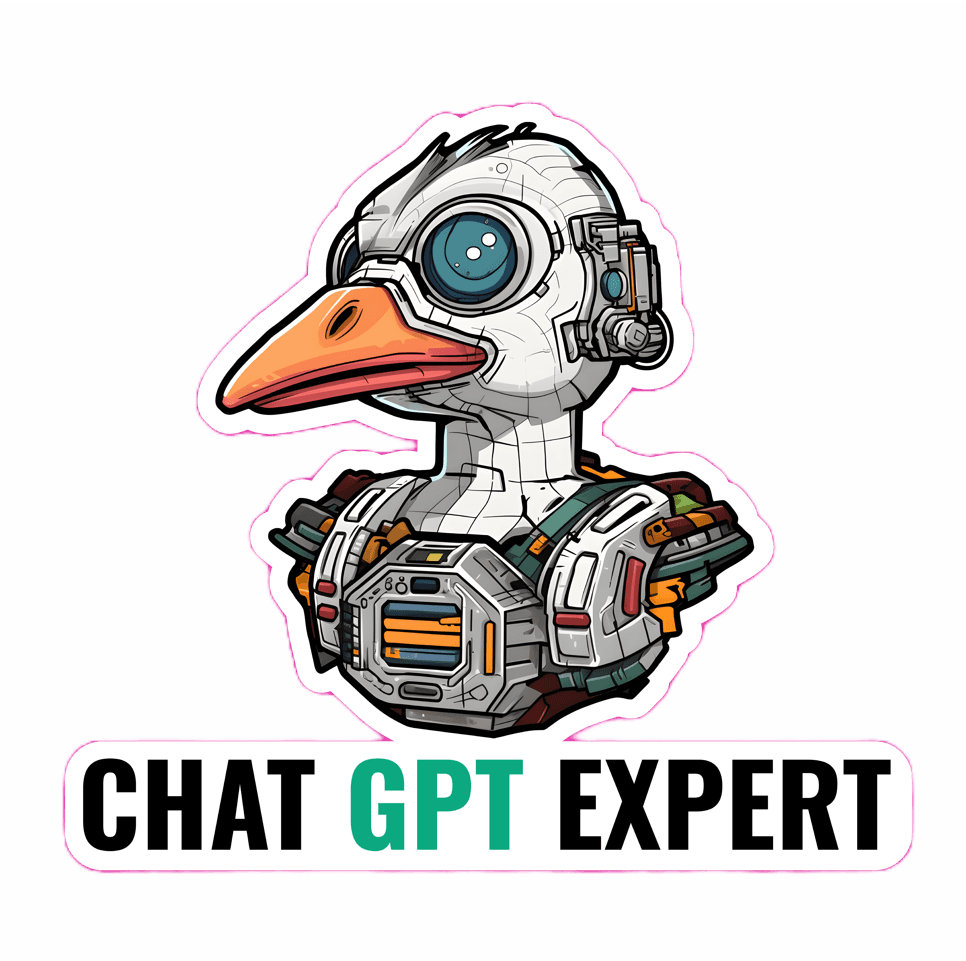 AI_MERGEART Nalepnica sa Cyber guskom "ChatGPT Expert"