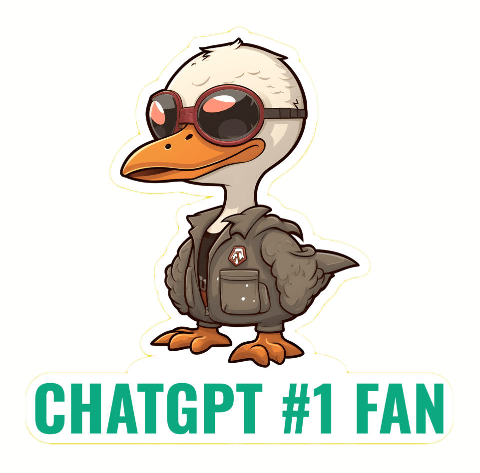 AI_MERGEART Nalepnica sa sjajnim patkom "ChatGPT #1 Fan"