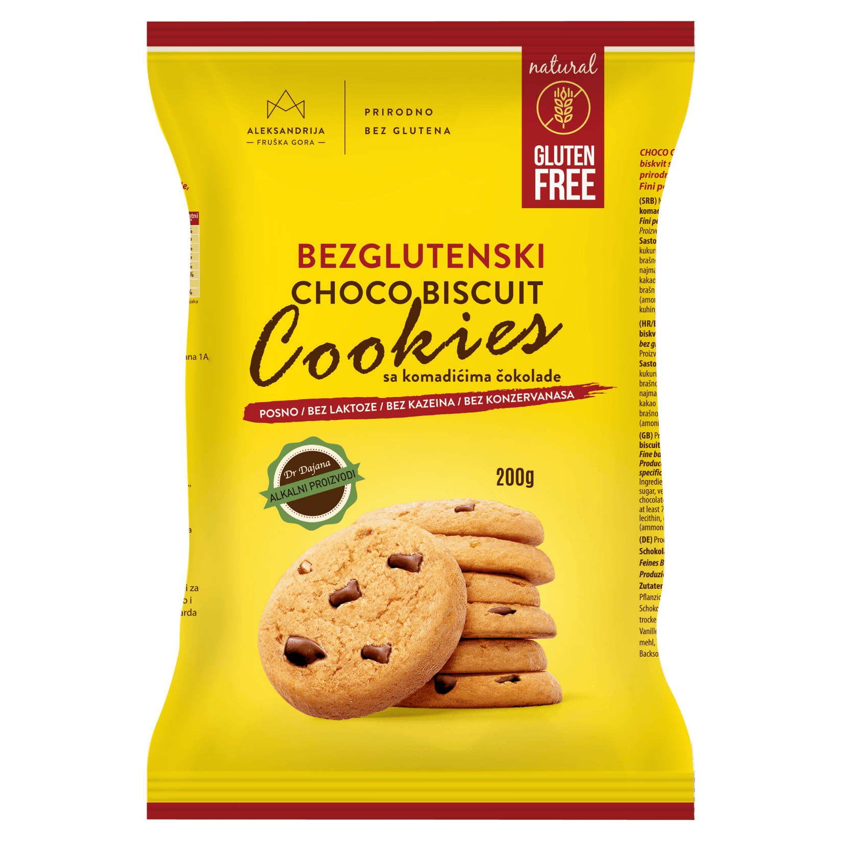 ALEKSANDRIJA Bezglutenski čoko biskvit Cookies
