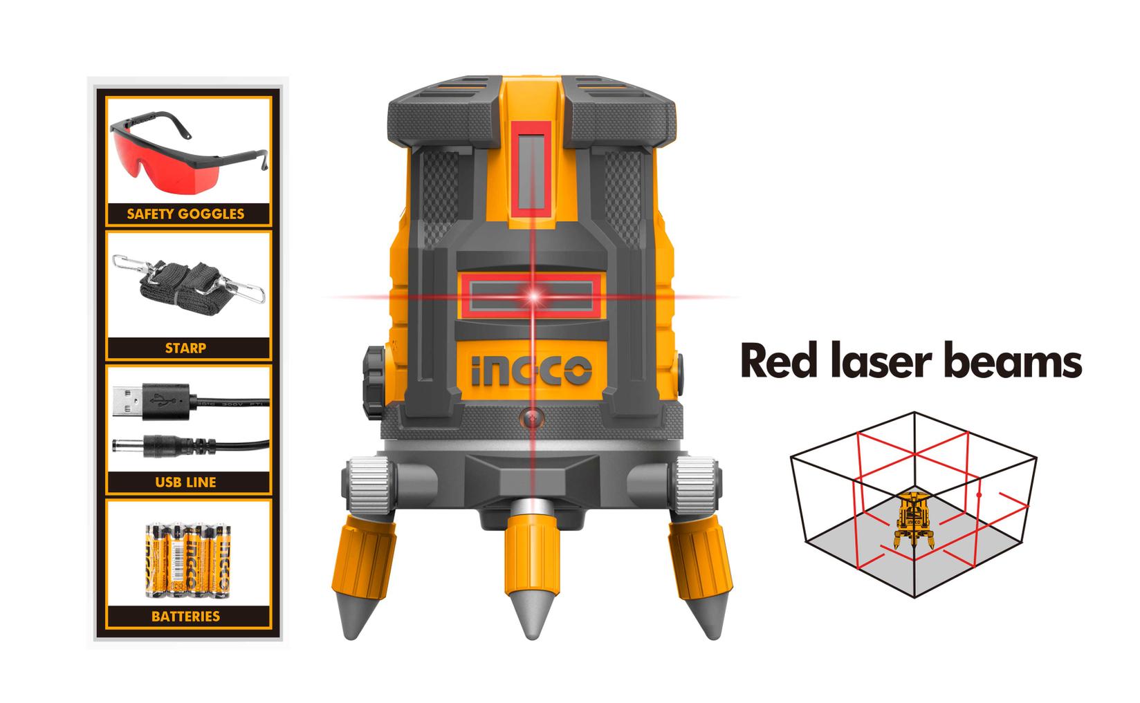 INGCO Linijski samonivelacioni laser sa crvenim zracima