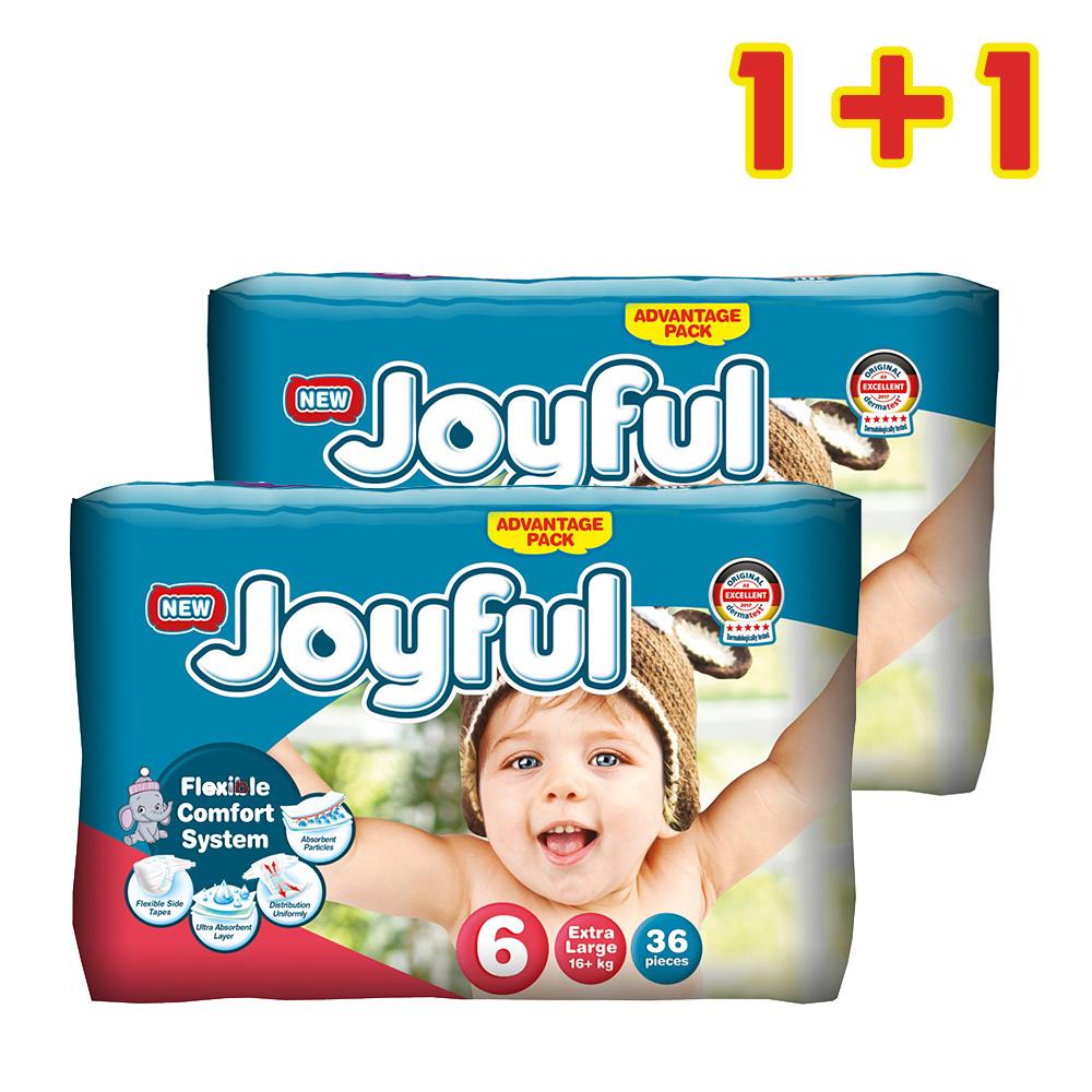 Joyful Adventage Pack Pelene, Extra Large 16+kg, Veličina 6, 36 komada, 1+1